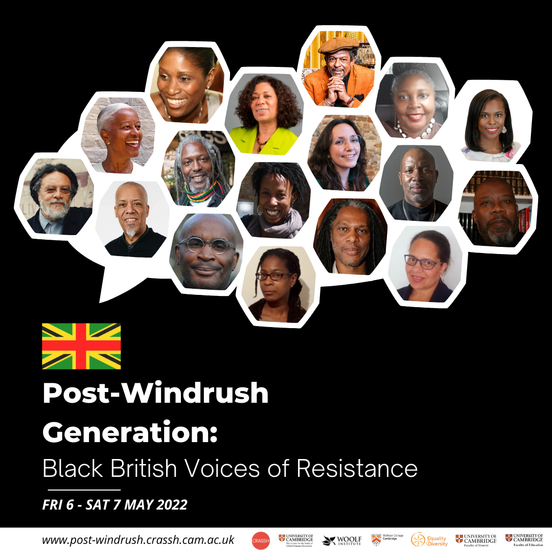 Post Windrush Generation Conference poster with speaker collage