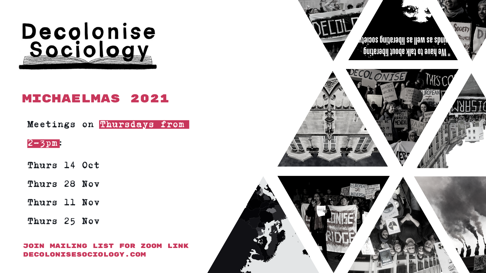 Decolonise Sociology Termcard 2021