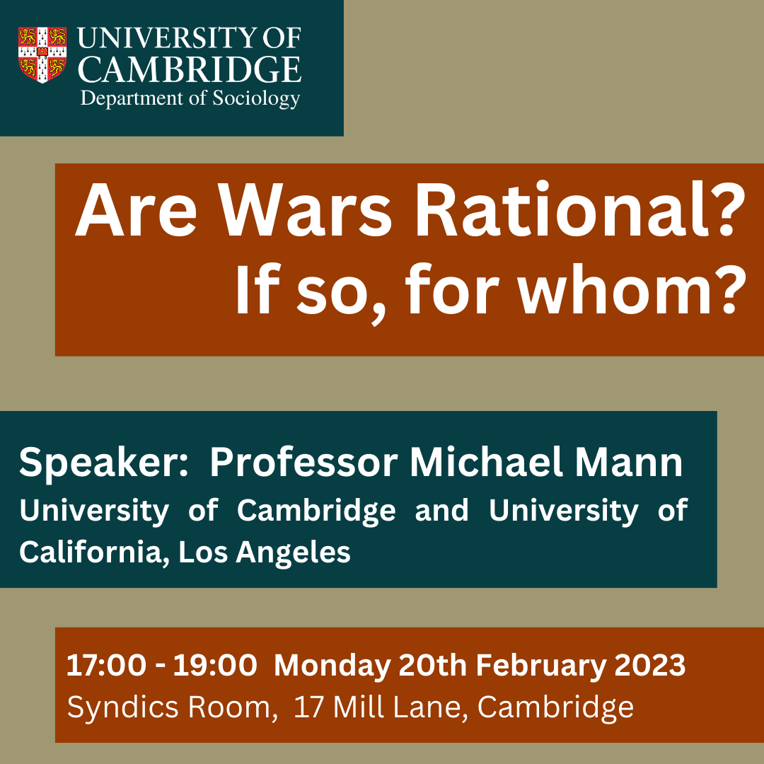 Prof Michael Mann - poster advertising talk